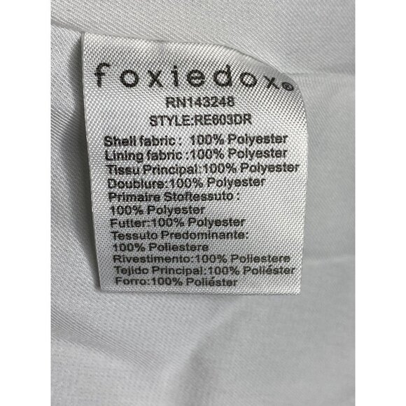 FOXIEDOX‎ LEXIE COLD SHOULDER WRAP DRESS BLUE MULTI COLOR TIE NEW SZ S - Picture 9 of 12